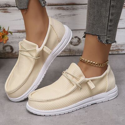 Canvas Sneakers, Colour: Beige, Size: 6
