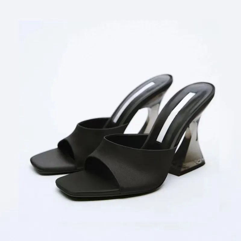 High Heel Sandal, Colour: Black, Size: 7