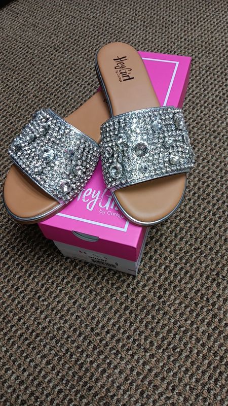 Gimme Kiss Silver Rhinestone Sandal