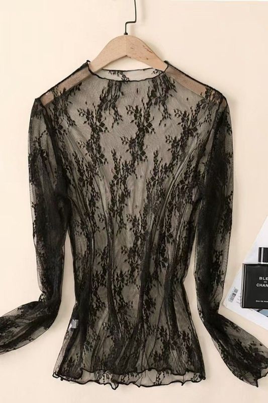 Lace Mesh Sheer Top
