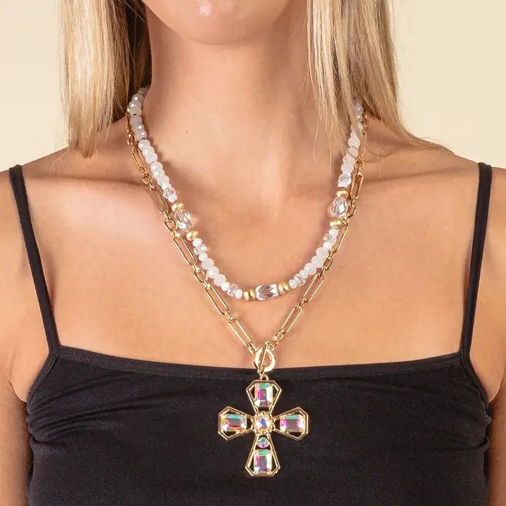 Layered Cross Necklace