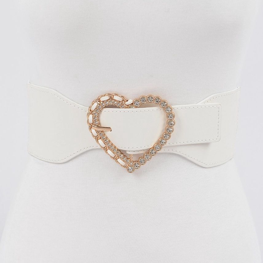 Heart Buckle Elastic Belt