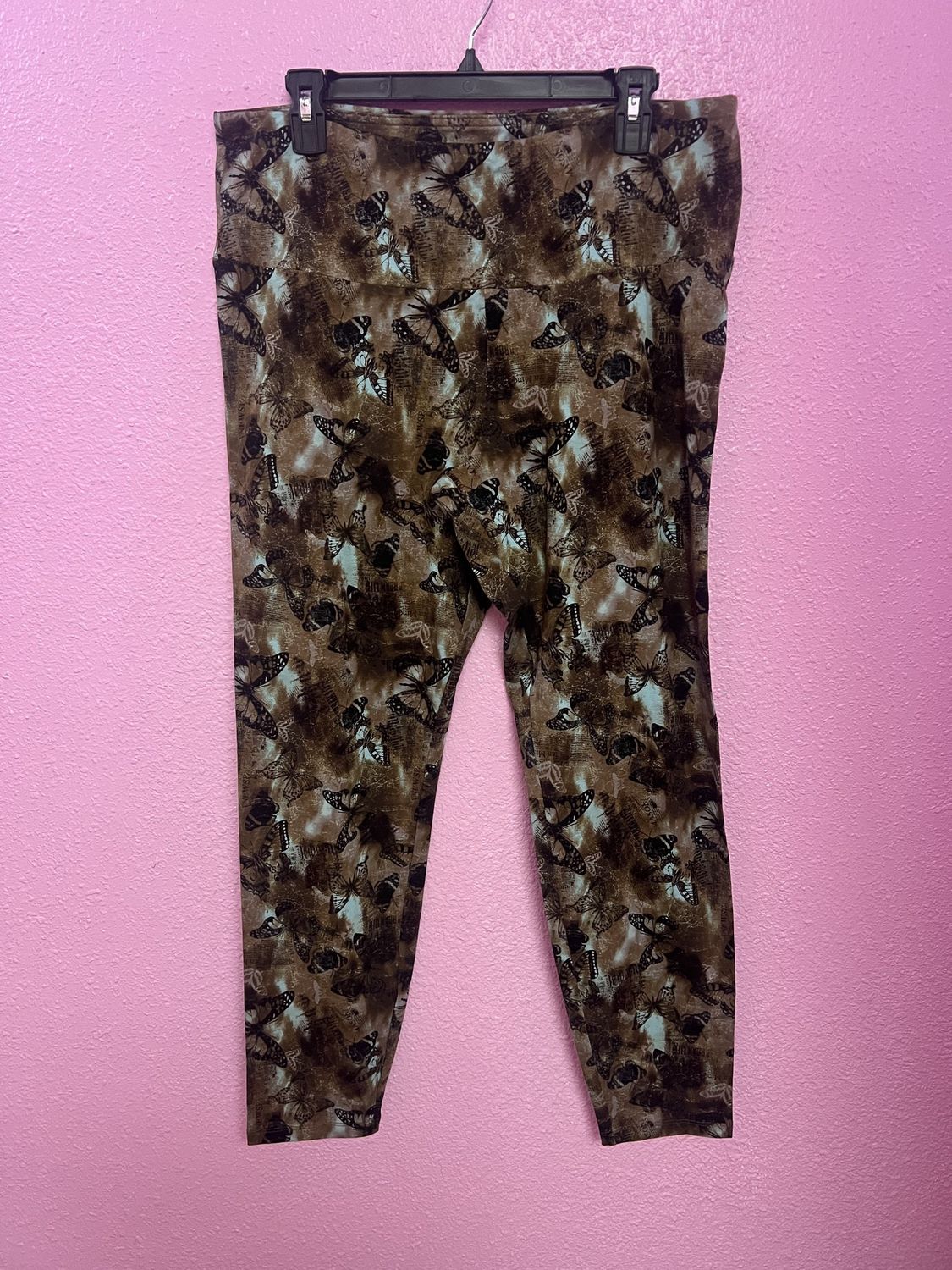 Skull Leggings, Colour: Brown, Size: 2XL
