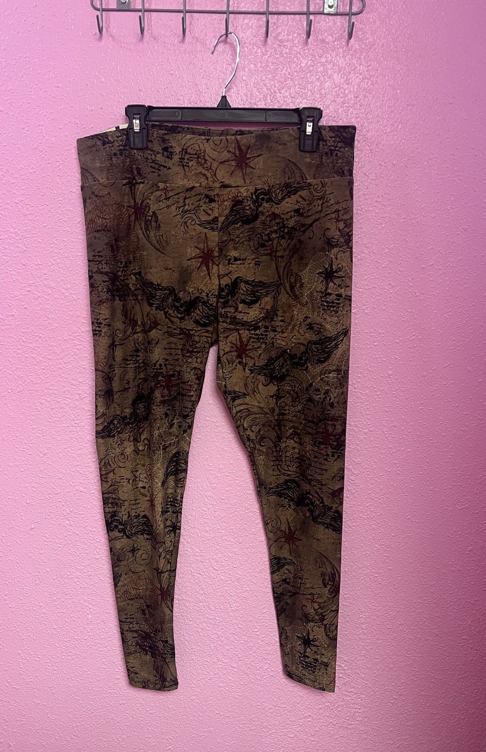 Butterfly Leggings, Colour: Brown, Size: XLarge