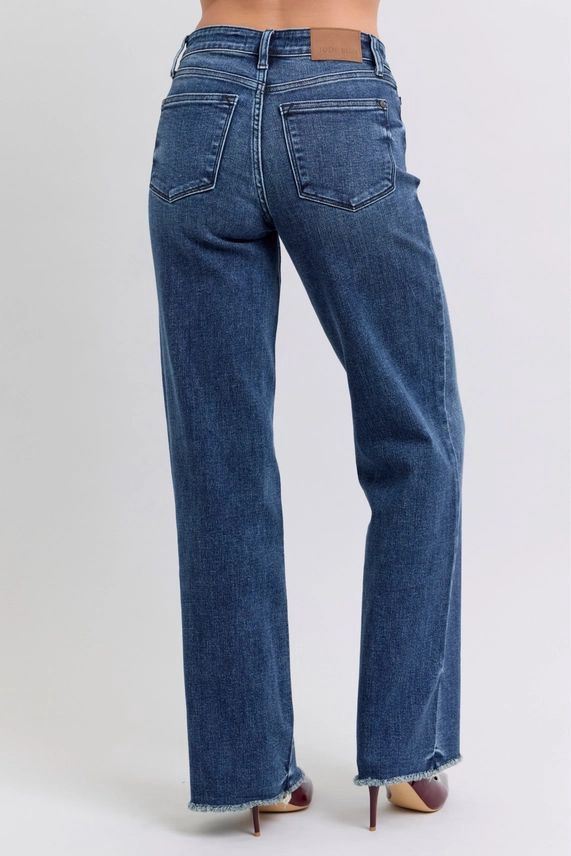 Mid Rise Wide Leg W/Tint Jean, Colour: Dark Blue, Size: 5