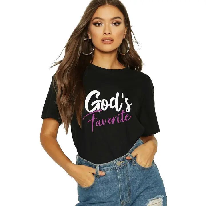 Gods Favorite Graphic Women Tee, Colour: Black, Size: Small