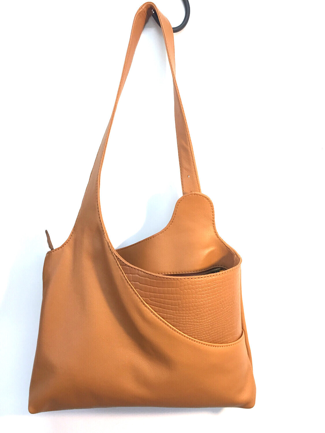 Hobby sac cuir Français porté épaule réglable lanière par boucle fait à Toulouse