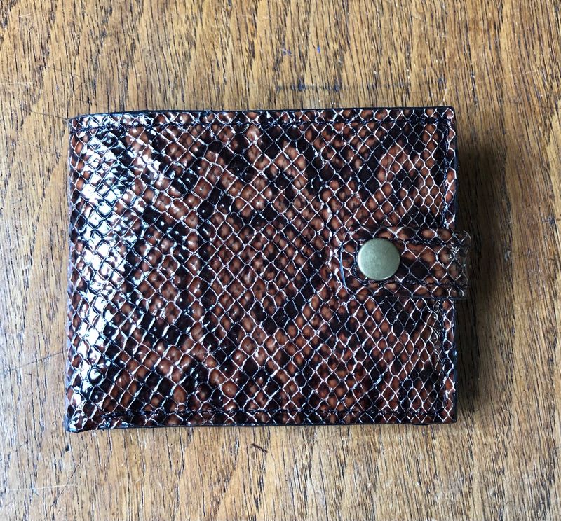 Portefeuille One cuir bi couleur pièce unique artisanale fabriquée à Toulouse