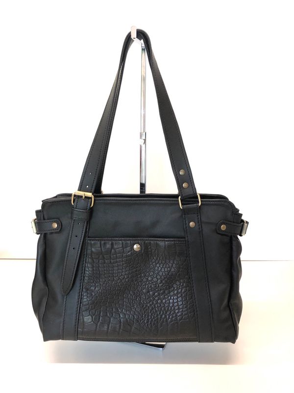 Camilla grand cabas 3 compartiments cuir Français pièce unique faite à Toulouse