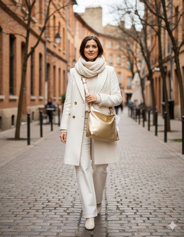 Sabi cuir pleine fleur porté épaule ou bandoulière cuir doré