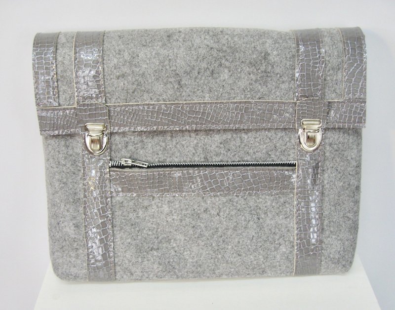 Gala Etui Mac book Pro 13“ en cuir et feutre, coque MacBook Pro 13, cuir et feutre Modèle Unique #pochetteordi #pièce unique