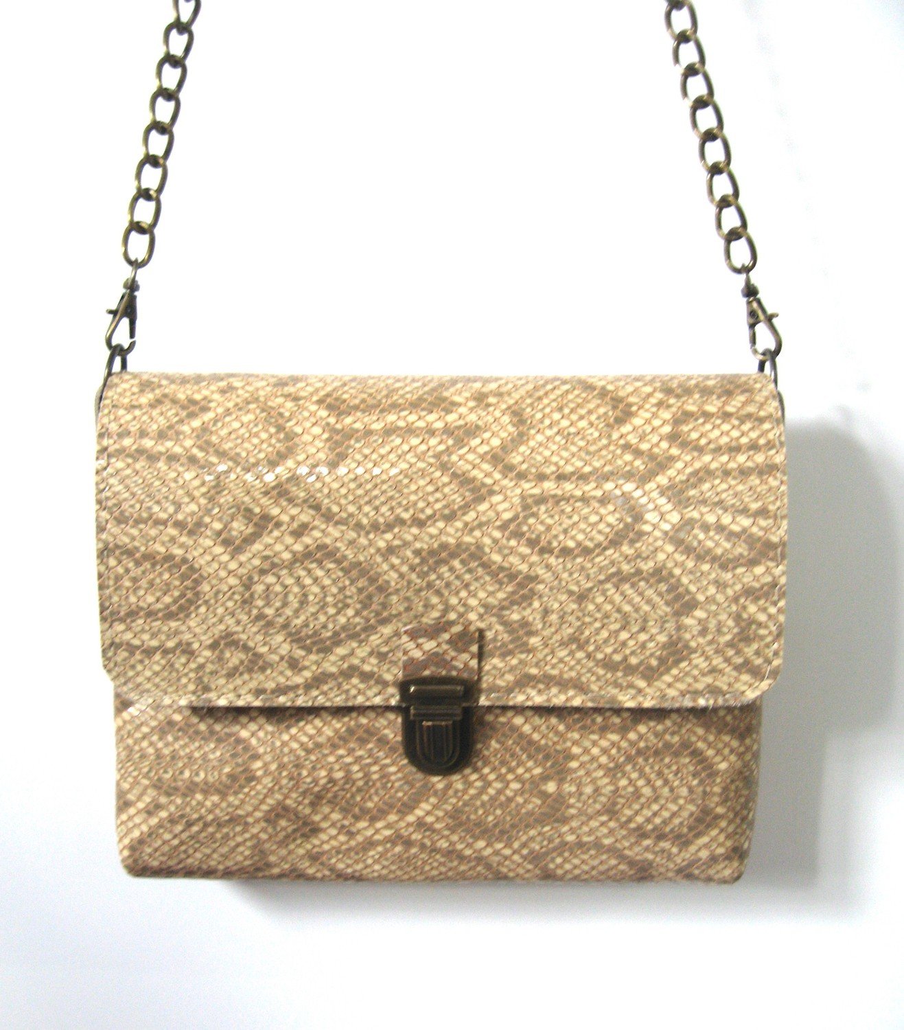 Pochette Bandoulière TopShop - Effet Peau De Serpent - Rouge - Petite Taille - Neuf Sans étiquette