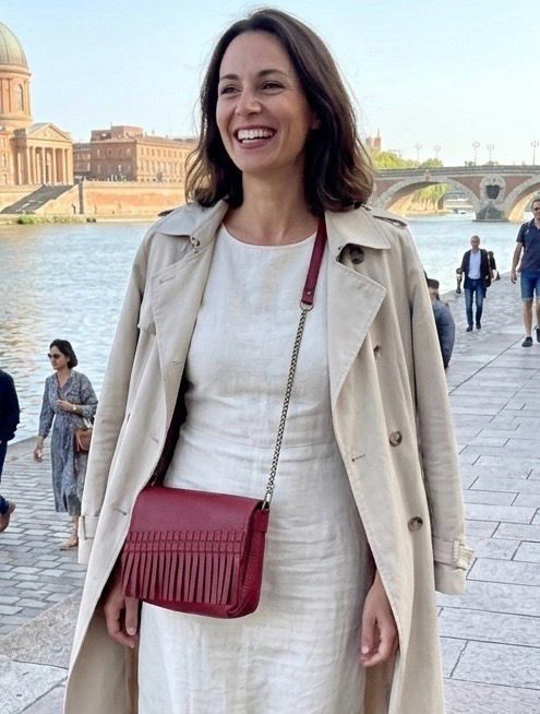 Sunny sac cuir fait à Toulouse pièce unique coloris bordeaux