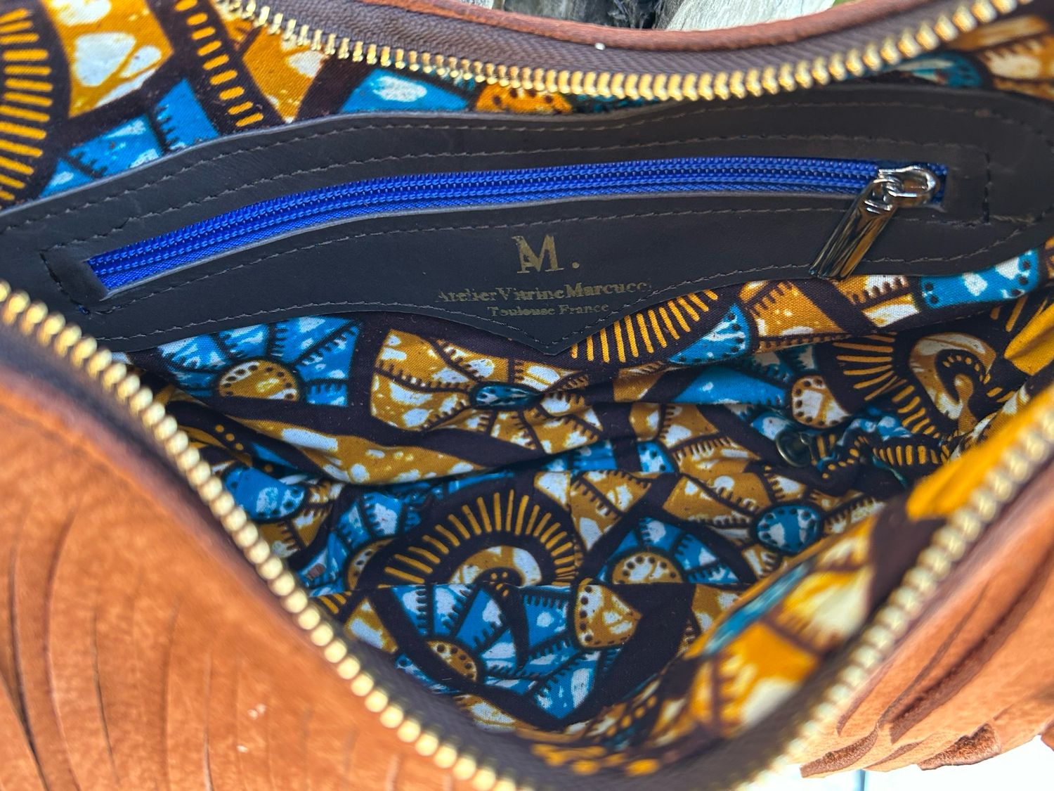 Sac sunny cuir nubuck bandoulière pièce unique fabriqué à Toulouse