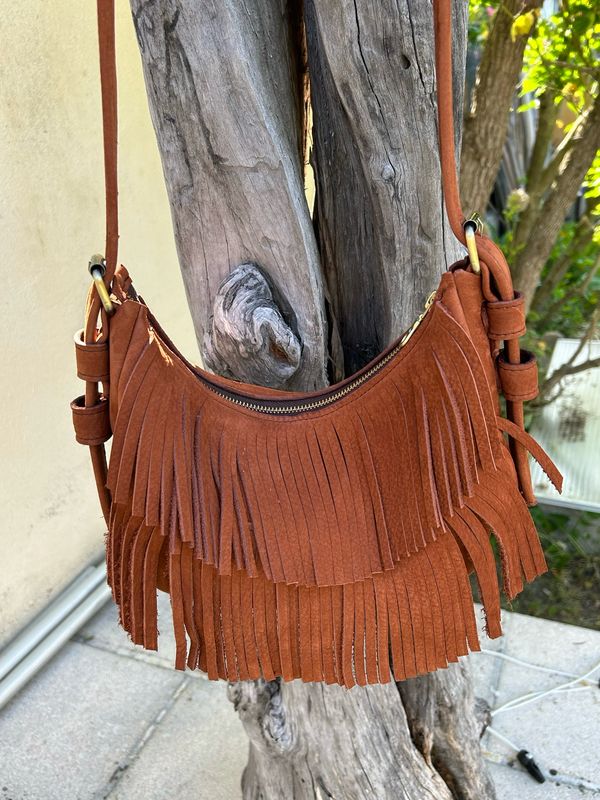 Sac sunny cuir nubuck bandoulière pièce unique fabriqué à Toulouse