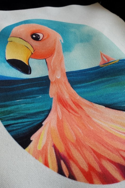 Illustrated Fabric : Flamingo !