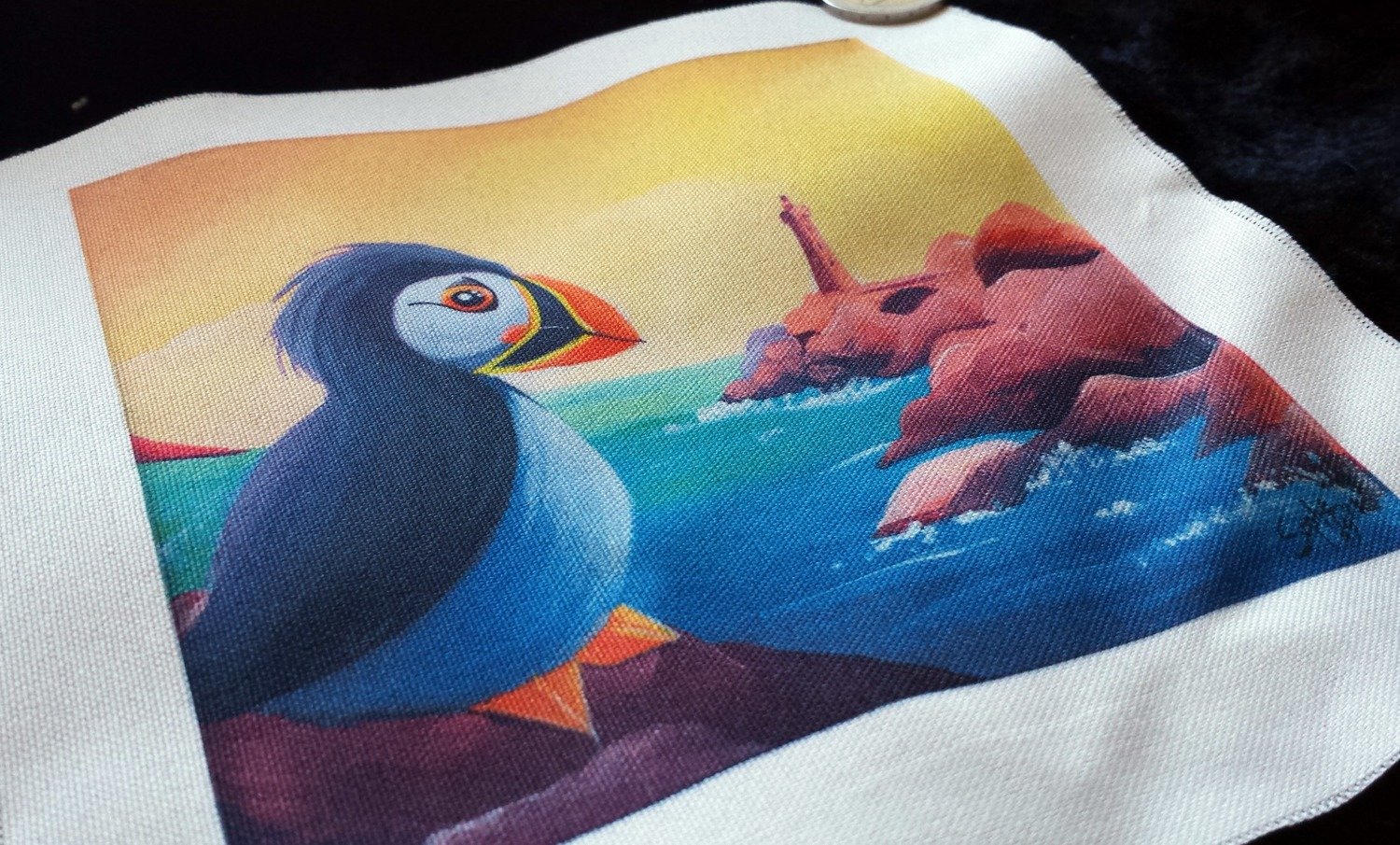 Illustrated Fabric : Macareux rêveur !