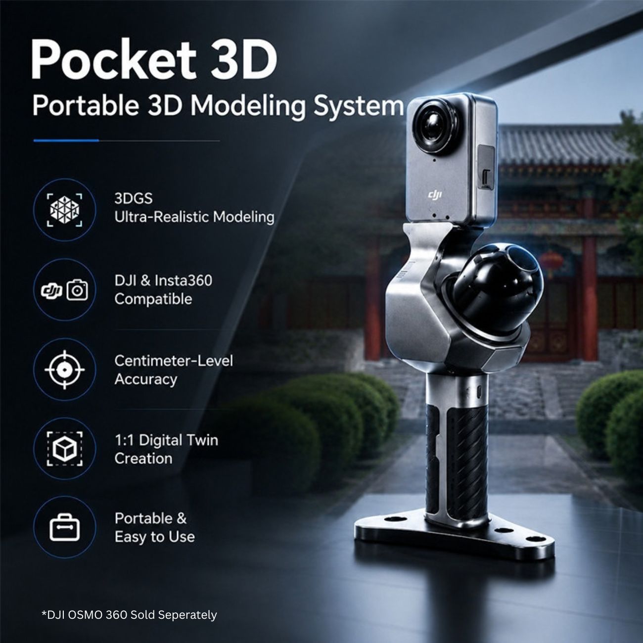FEIMA Robotics Pocket 3D Scanner + Free SLAM Go App + Free SLAM GO PRO Software