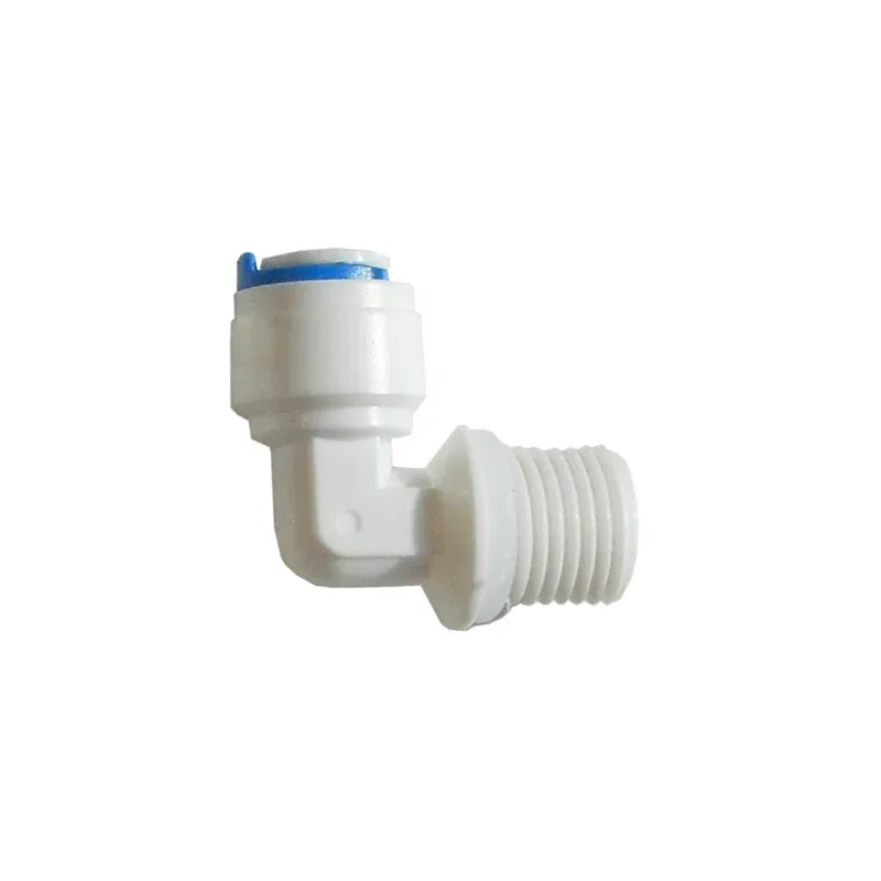 Ρακόρ πλαστικό γωνία 1/4″ αρσ. –1/4″ σωλ. κουμπωτό