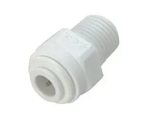 Ρακόρ πλαστικό ίσιο 1/4″ αρσ.–1/4″ σωλ. κουμπωτό