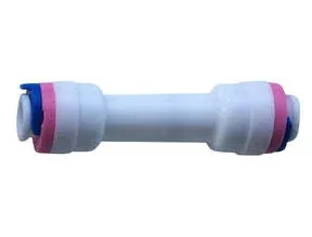 Ρακόρ πλαστικό ίσιο (ένωση) αντεπίστροφο 1/4″ σωλ.–1/4″ σωλ. κουμπωτό Ρακόρ πλαστικό ίσιο (ένωση) αντεπίστροφο 1/4″ σωλ.–1/4″ σωλ. κουμπωτό