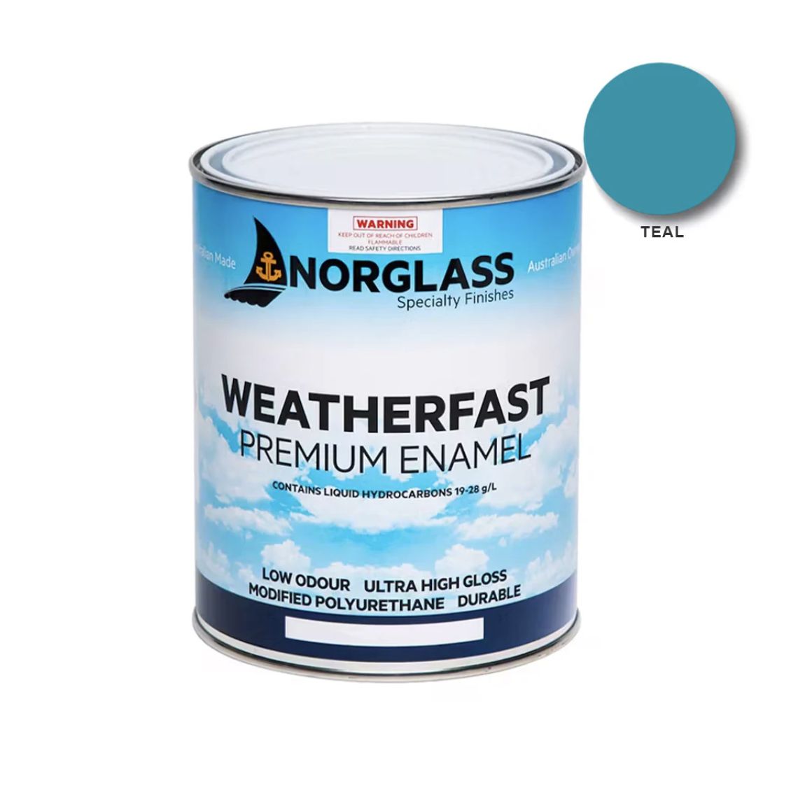 Weatherfast Enamle Teal 1L