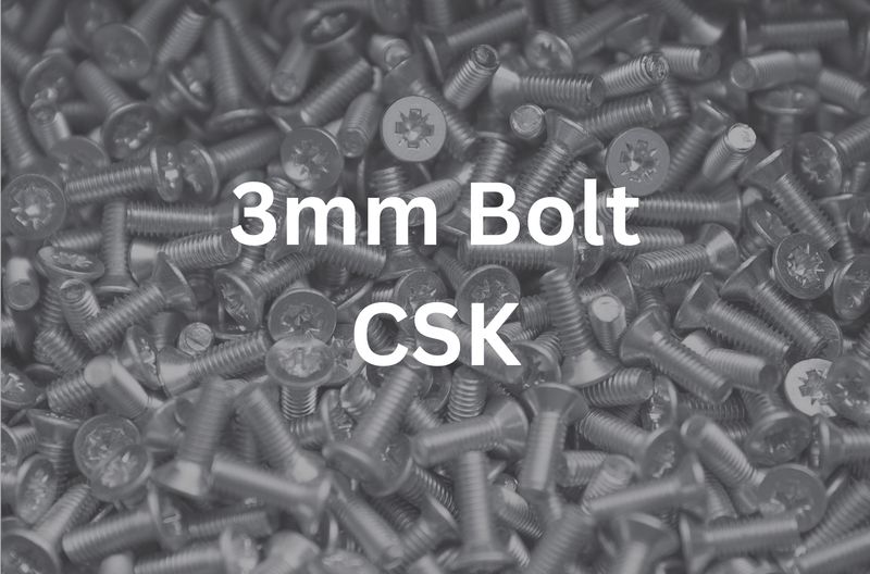 3mm x 12mm CSK Bolt