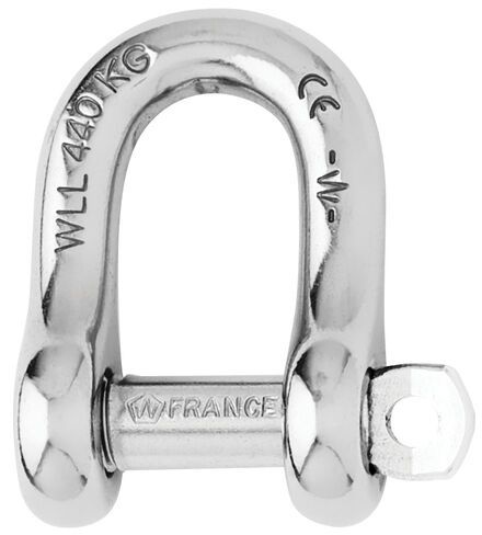 Captive pin D shackle - Dia 4 mm
