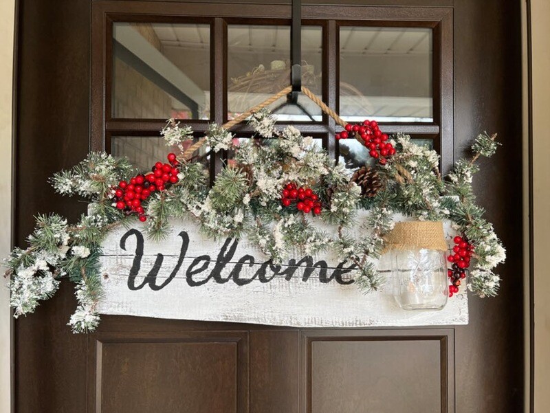 It's Christmas Time - Rustic Fall Decor Welcome Sign