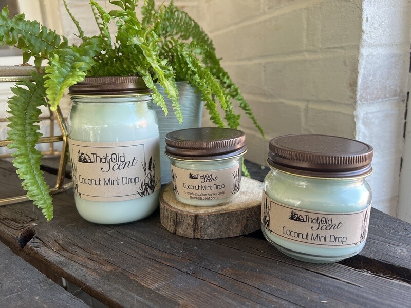 Coconut Mint Drop Scented Soy/Bees Wax Candle