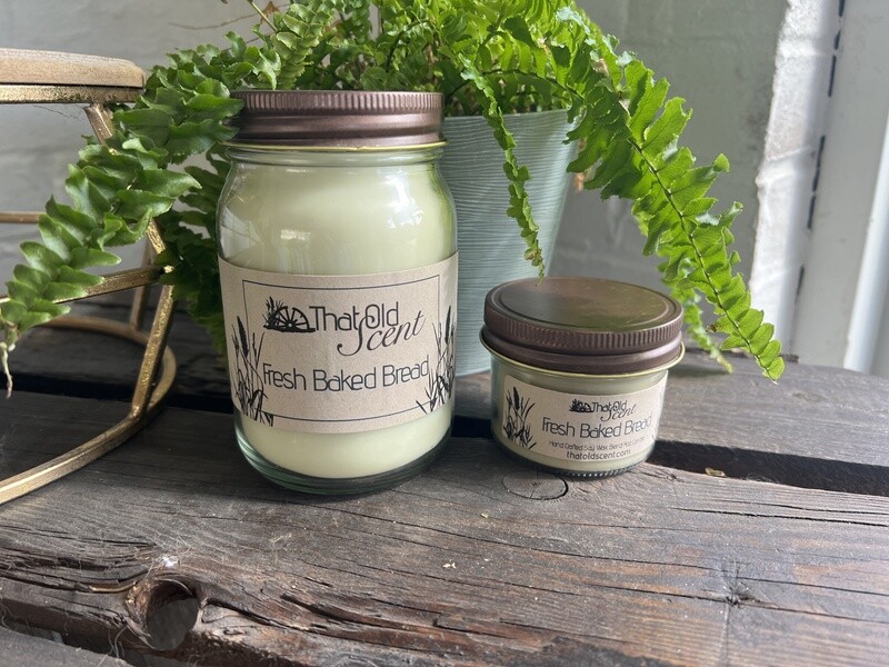 Fresh Baked Bread Scented Handcrafted Soy/Bees Wax Candle