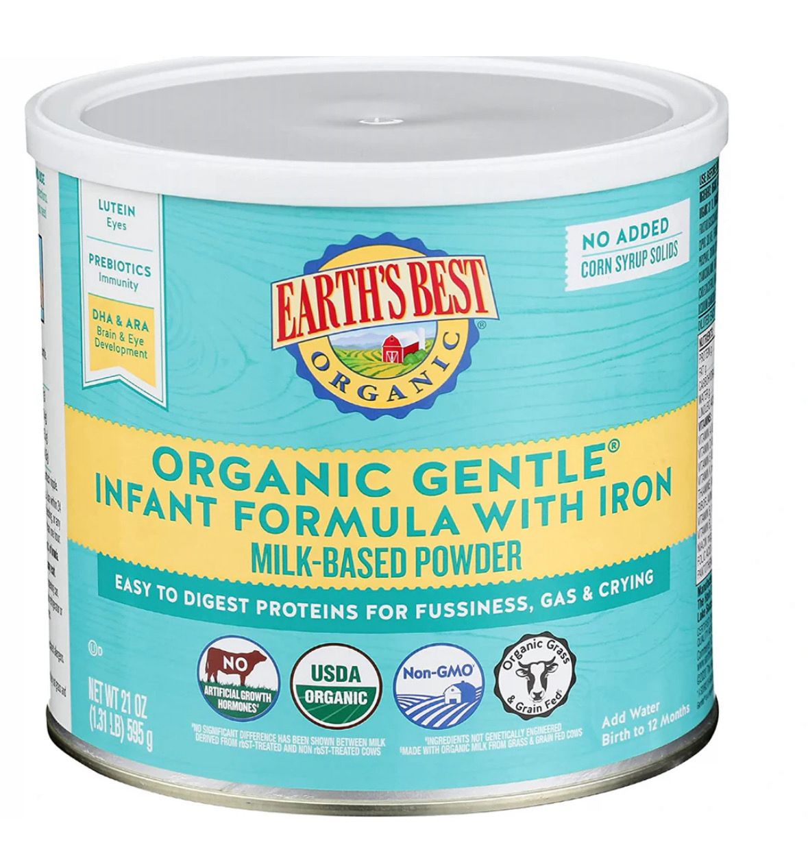 EARTHS BEST ORGANIC GENTLE INFANT 21 OZ - 1 CAN