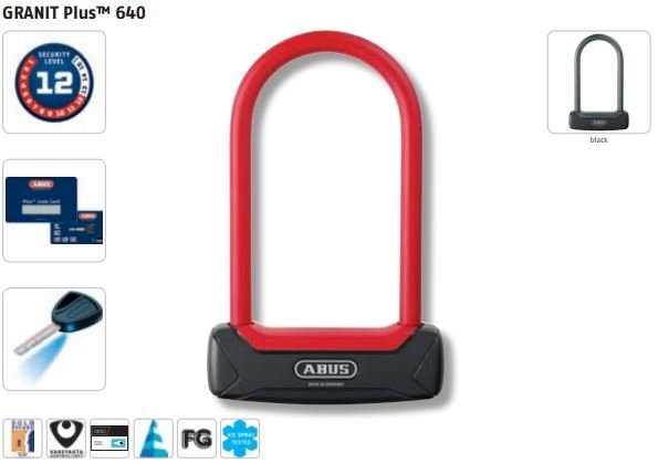 ABUS GRANIT Plus 640/135HB 150 Black