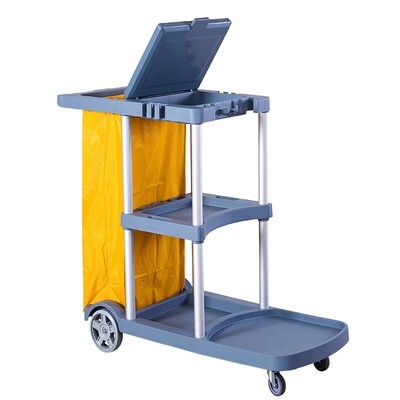 Commercial Traditional Cleaning Janitorial 3-Shelf Cart, 500 Lbs Capacity Housekeeping Cart, 42.5 Commercial Traditional Cleaning Janitorial 3-Shelf Cart, 500 Lbs Capacity Housekeeping Cart, 42.5