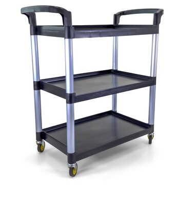 Utility Cart - 3 Shelf 33" X 16" X 37" (Black)