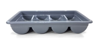 Cutlery Bin | Flatware Bin 4 Compartment Plastic 