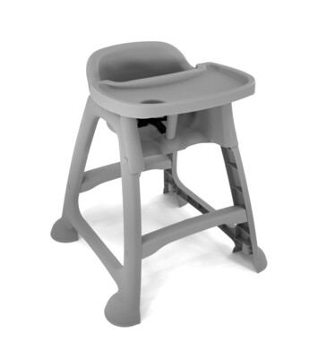 High Chair with Tray For Restaurant | Stackable Sturdy High-Chair | Unassembled | Fits Under Table for Child, Baby, and Toddler | Max Weight 50lb | Gray. High Chair with Tray For Restaurant | Stackable Sturdy High-Chair | Unassembled | Fits Under Table for Child, Baby, and Toddler | Max Weight 50lb | Gray.