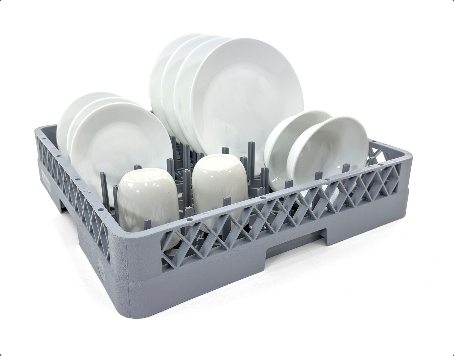 Peg Plate Rack for Commercial Dishwashers | Full-Size Tray Rack Gray