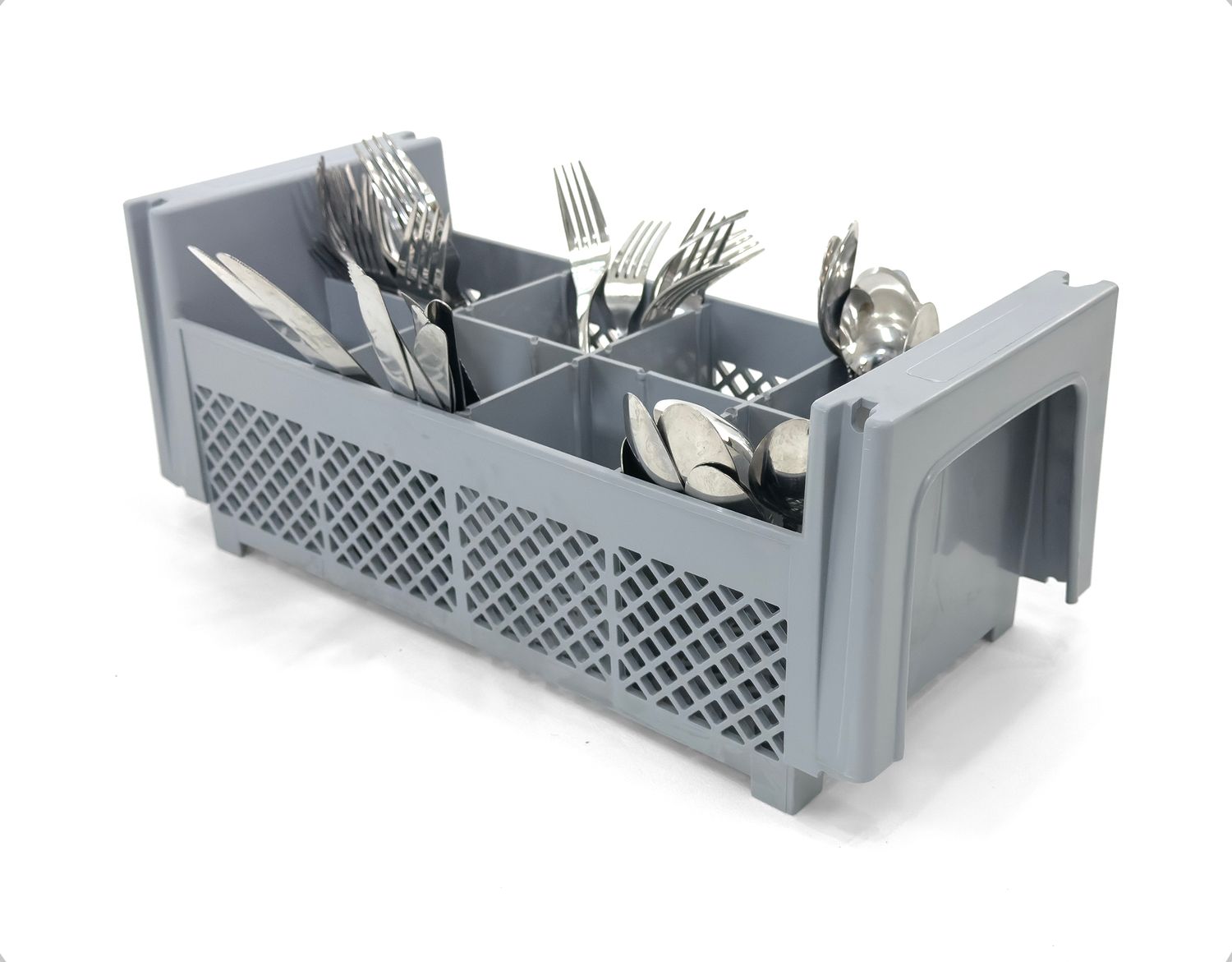 Commercial Flatware Rack | Universal Dishwasher | Cutlery Basket | 8 Slots | Silverware Organizer