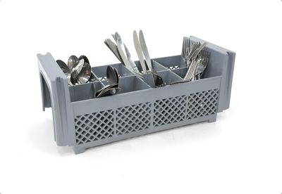 Commercial Flatware Rack | Universal Dishwasher | Cutlery Basket | 8 Slots | Silverware Organizer