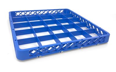 Extender Cup Rack | Durable Glass Rack Extension for Commercial Dishwasher | 25-Compartment | Blue