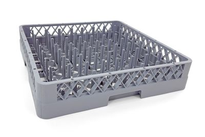 Peg Plate Rack for Commercial Dishwashers | Full-Size Tray Rack Gray