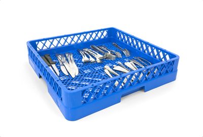 Flatware Rack For Commercial Dishwasher | Full Size Combination Blue