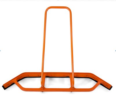 Heavy Duty Commercial Floor Squeegee with Wheels, Extra Wide 59" Curved Water Squeegee with 37" Push Handle, Orange Metal Frame &amp; Black Blade for Warehouse, Garage &amp; Industrial Floor Cleaning