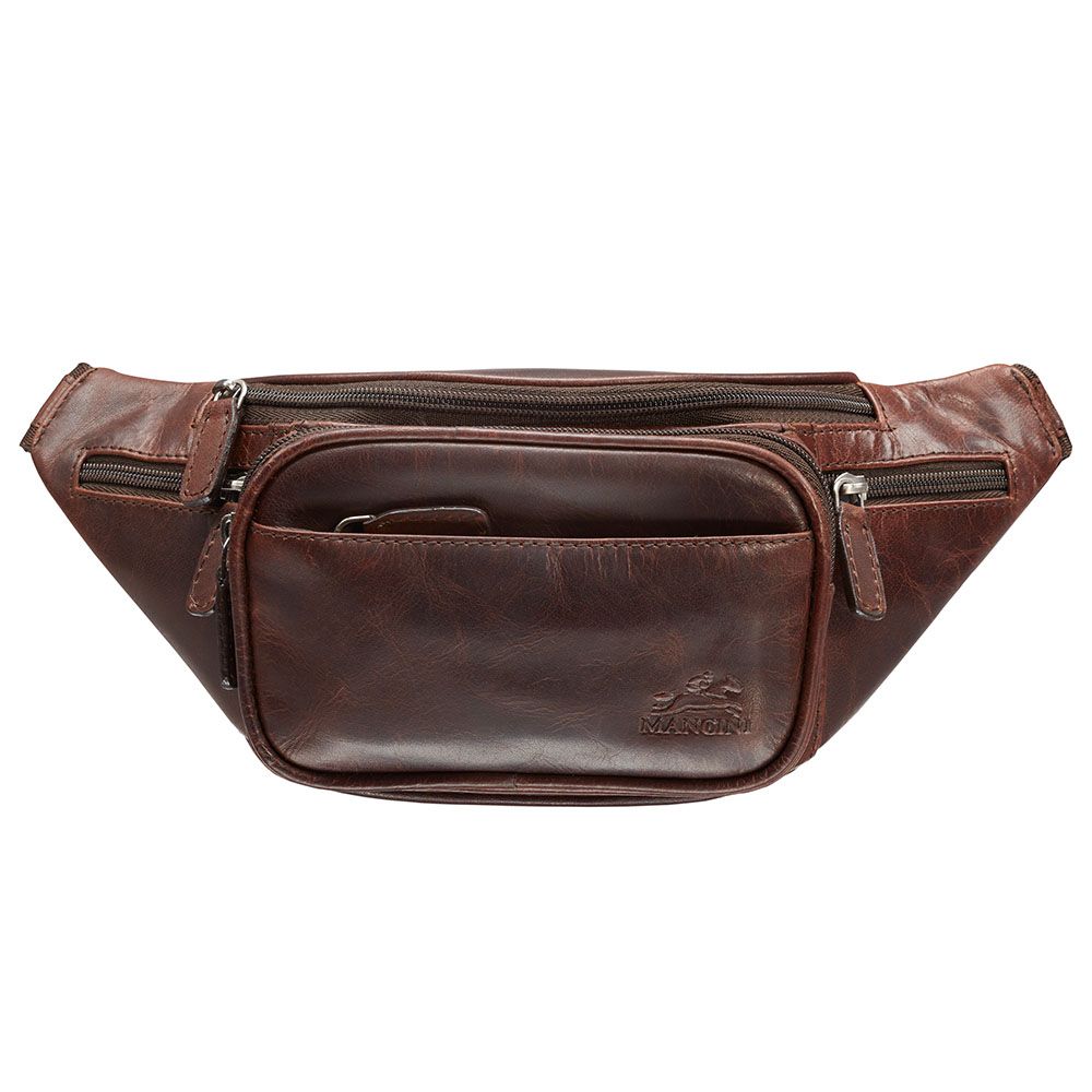 BUFFALO LEATHER WAIST BAG (99-54210, Color: BROWN)