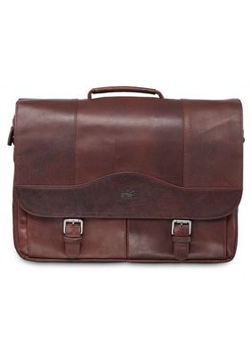 BUFFALO PORTHOLE LEATHER BRIEFCASE (99-5465)