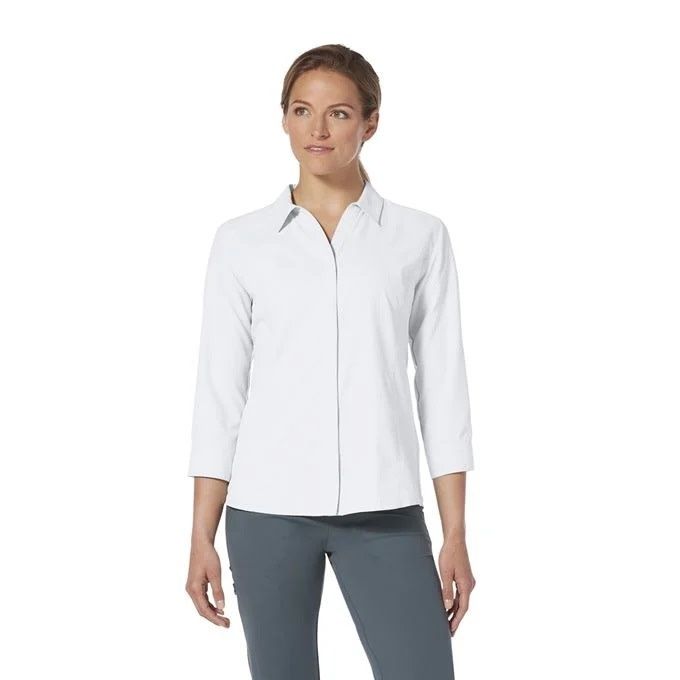 WOMEN&#39;S EXPEDITION II 3/4 SLEEVE, WHITE (Y322027-010)