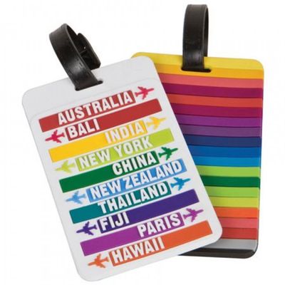 SET OF 2 LUGGAGE TAGS, HOT SPOTS (12740)