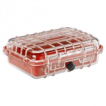 WATERPROOF HARD CASE, MEDIUM, RED (1371)