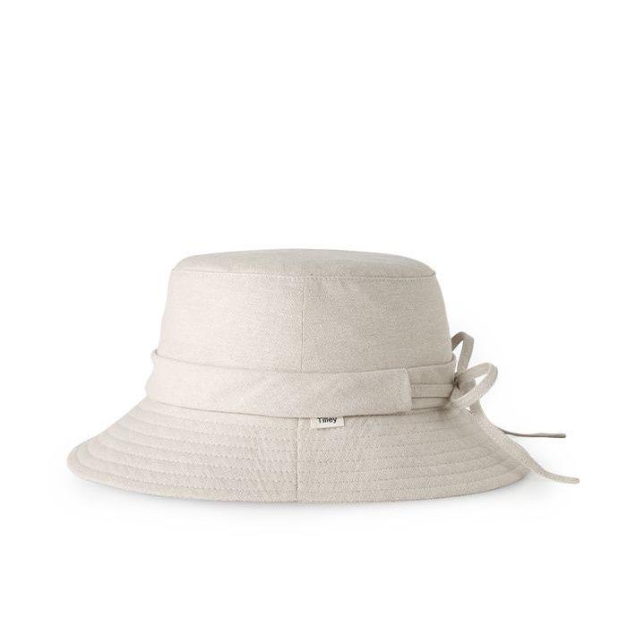 MASH-UP BUCKET HAT WITH BOW (H04HT7065) SAND